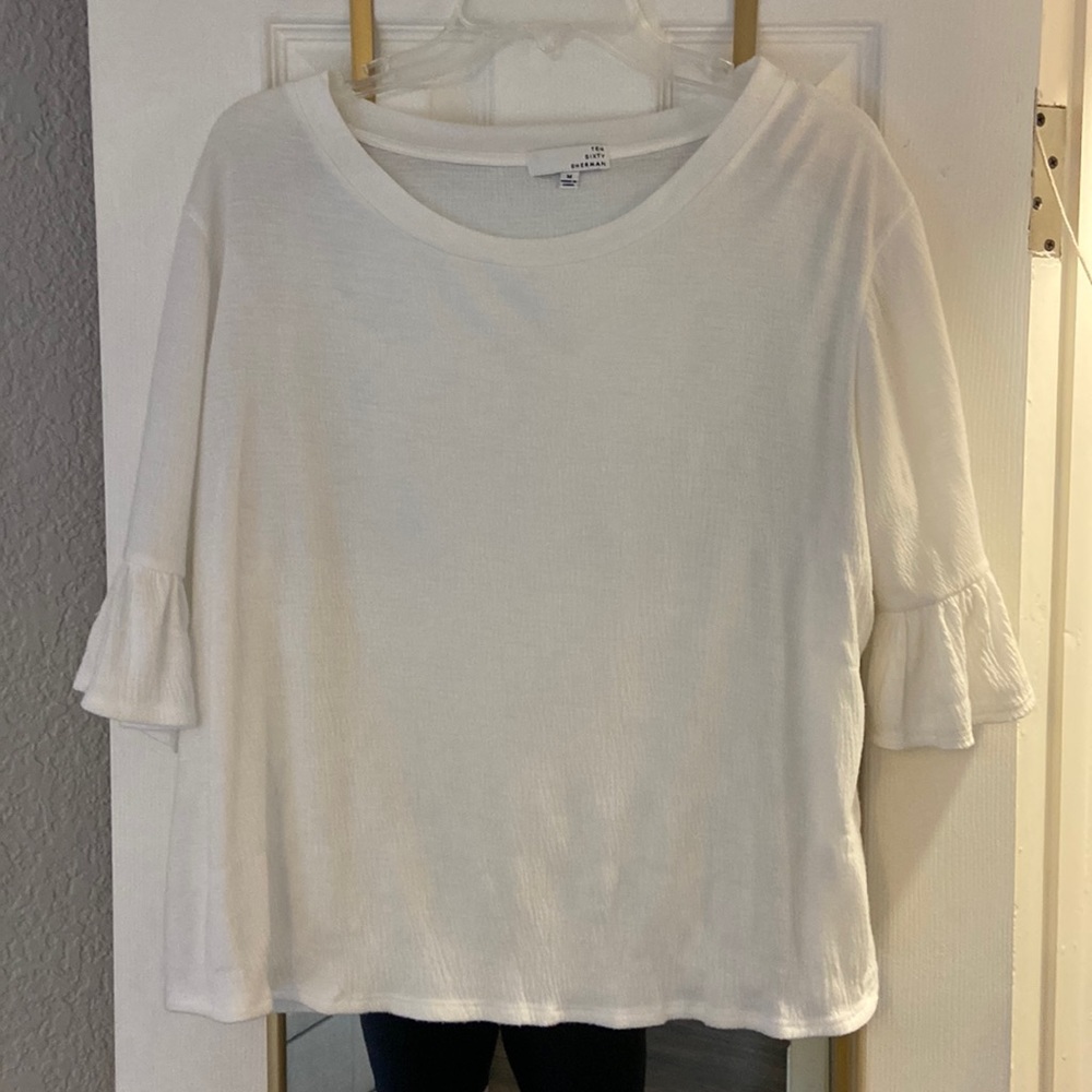 White gauzy material blouse